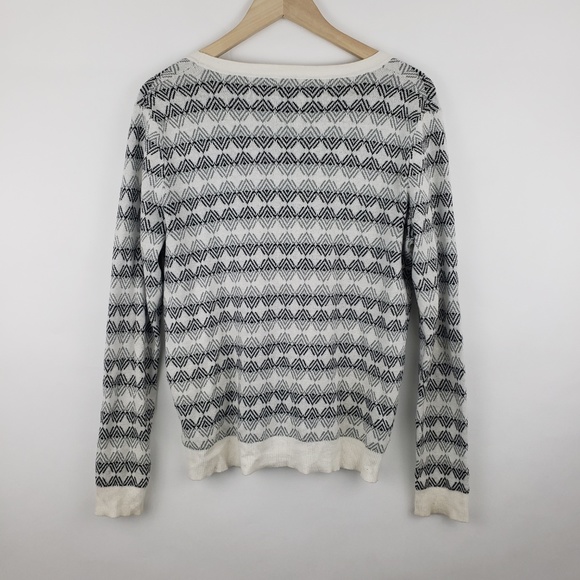 MERONA Womens Black and White Cardigan Sz Large - Picture 2 of 3